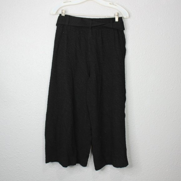 Sweaty Betty Black Textured Cropped Pants sz S - Picture 1 of 7